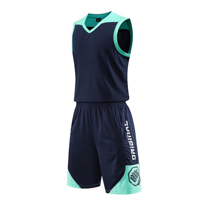 

Men s Summer New Style Breathable Basketball Suit with Logo and Color Print S