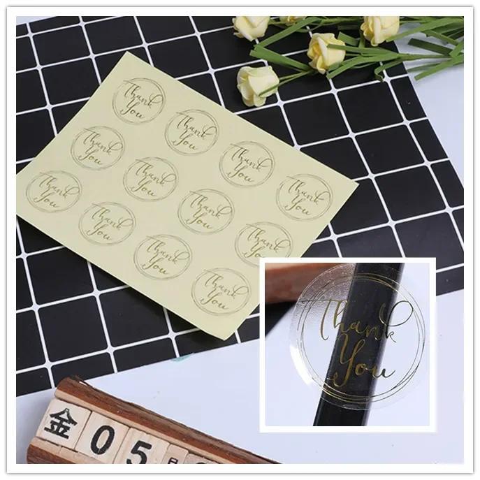 10 Sheets Blessing Words Adhesive Baking Seal Sticker For Christmas Party Favor Gift Bag Candy Box Decor Simple Gilding Sticker