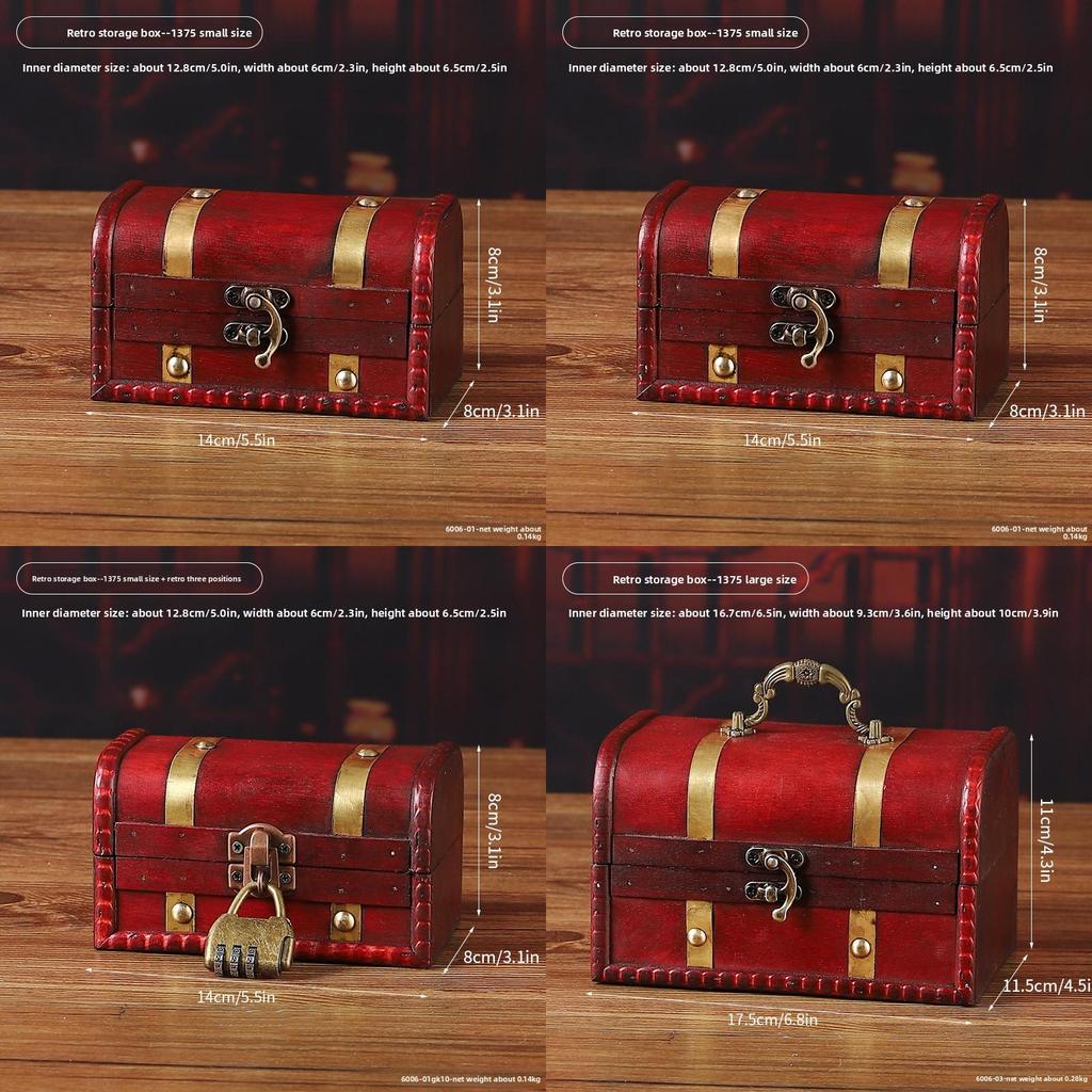 Wooden Privacy Storage Box With Lock For Jewelry And Keys For Bedroom And Living Room