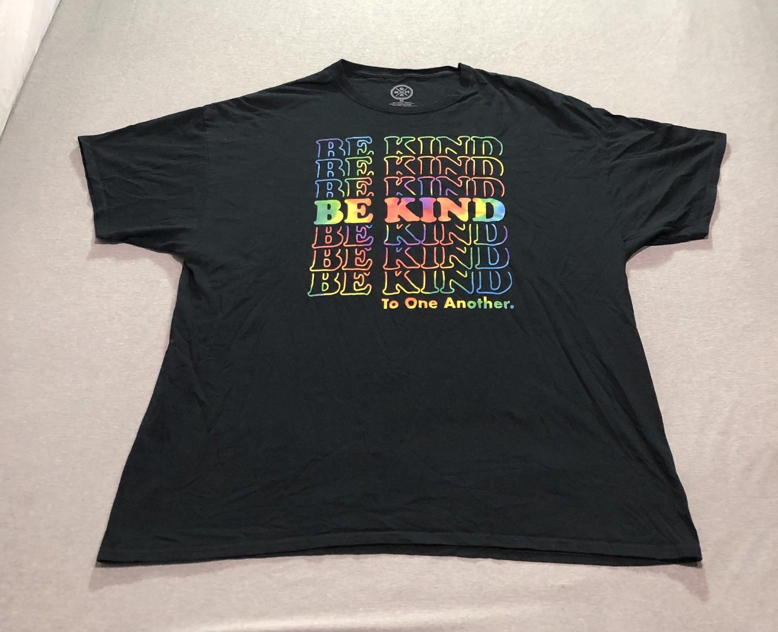 DOM T Shirt Women s 3XL Graphic Be Kind To One Another Hippie Lounge Black Tee XXL