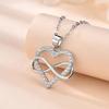 Unendliche Liebe Diamant Herz Anhänger Halskette Für Frauen Minimalistisches Design Zarte Schlüsselbein Kette