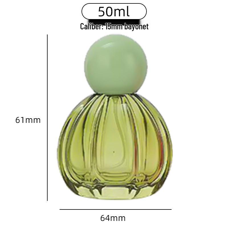 50ml High-End Pumpkin-Shaped Glass Perfume Spray Bottle, Portable & Refillable