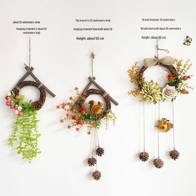 Artificial Flower Wreath for Wall, Door, and Indoor Decor - Creative Home Ornament for Living Room and Bedroom