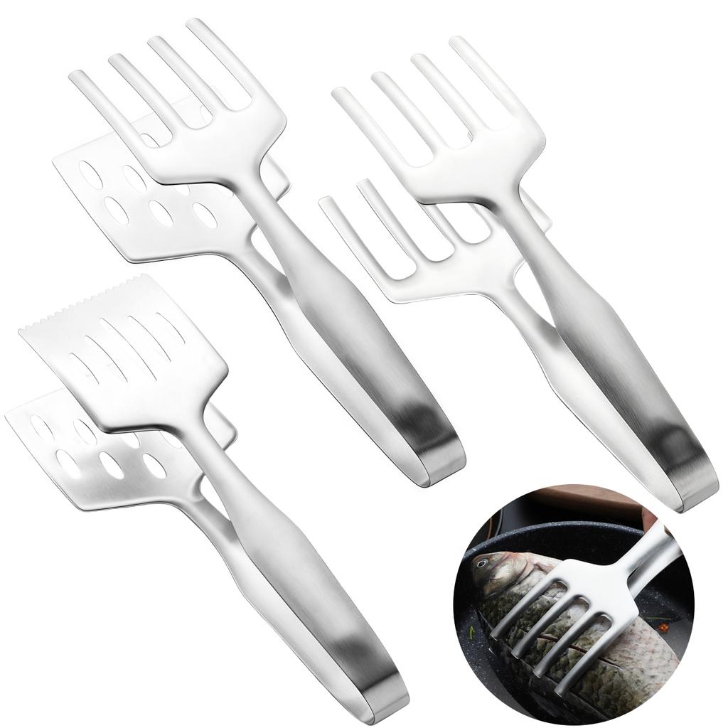 Enhanced Control Cooking Tongs Grilling Equipment Barbecue Tongs Serving Spatula Splash Prevention Feature Easy Food Handling
