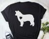 Border Collie Shirt, , Dog Lover Gift, Cute Border Collie Mom T-shirt, Dog Lover Tshirt, Pet Graphic Tee, Tops, Birthday Gift, Navy
