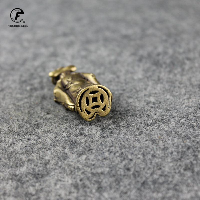Copper vintage Lucky Statue Ornaments Home Decoration Accesories Chinese God of Wealth Feng Shui Figurines Key Chains Pendants