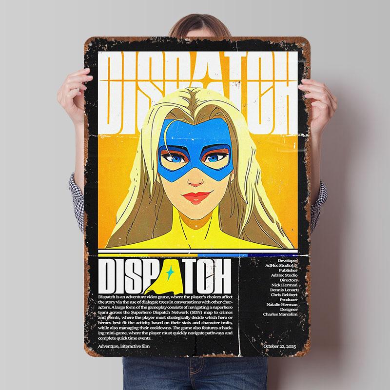 

Dispatch Game Tinplate Poster Customized Wall Art Vintage Retro Metal Signs for Room Decoration Garage Decorations House Decor 7.9x11.8In(20x30cm)