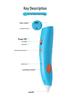 Rechargeable 1.75mm Low-Temperature 3D Printing Pen for Kids - Ideal Educational Gift