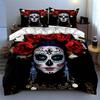 Vivid Floral Skull. Bedding Duvet Cover Sets Duvet Covers Pillowcases Gifts (1 * Duvet Cover 2 * Pillowcases, Without Duvet Insert)