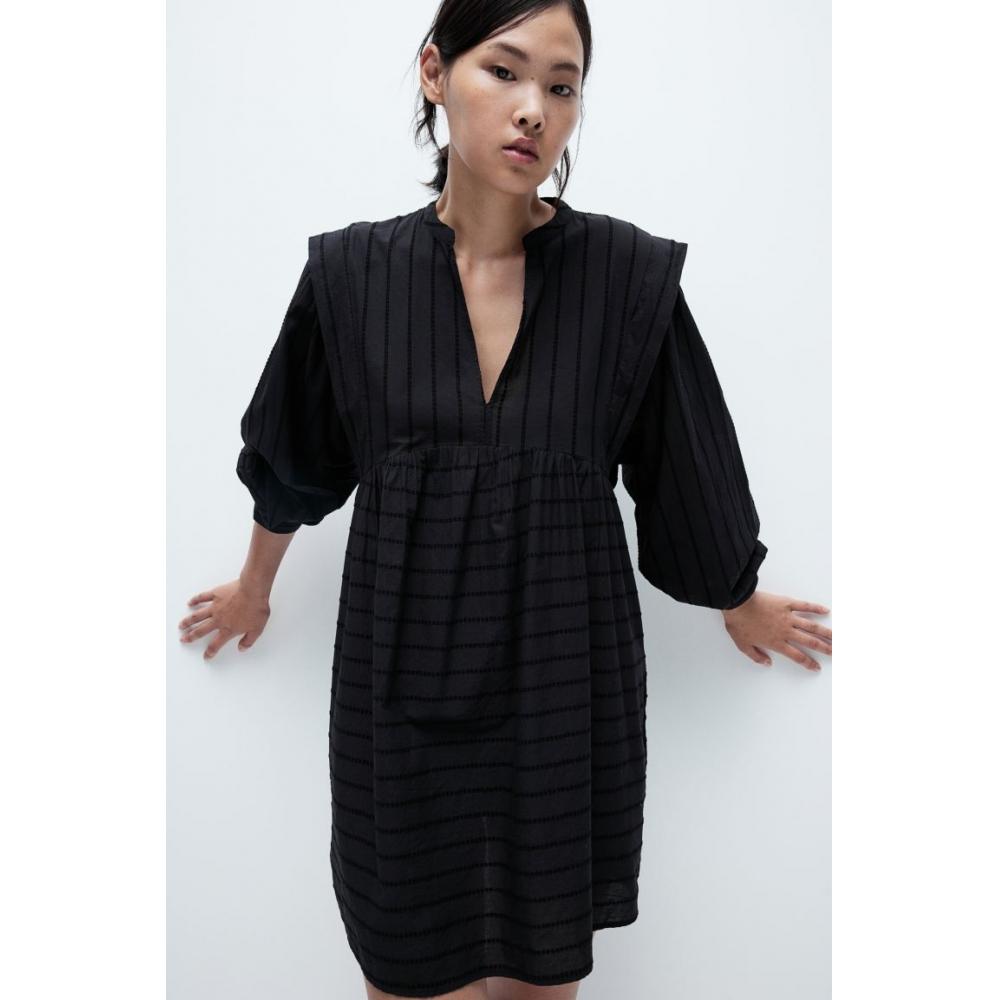 

H M Shoulder Detail Dress Black