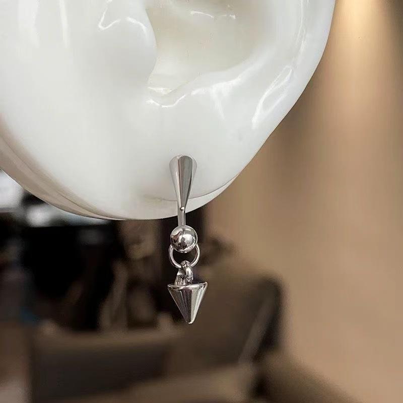 Detachable Stainless Steel Curved Barbell Threaded Spike Eyebrow Cartilage Piercing Earrings For Women Y2K Party Jewelry Gifts