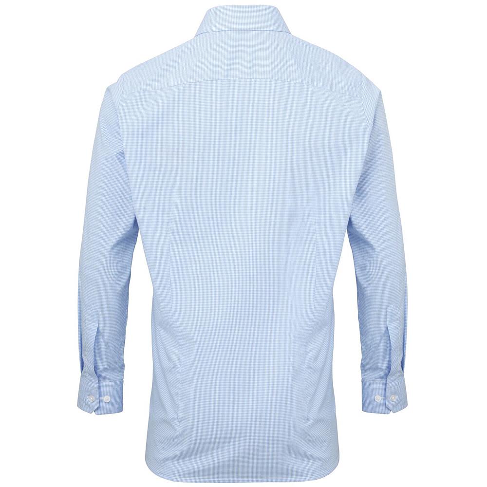 Premier Mens Microcheck Long Sleeve Shirt