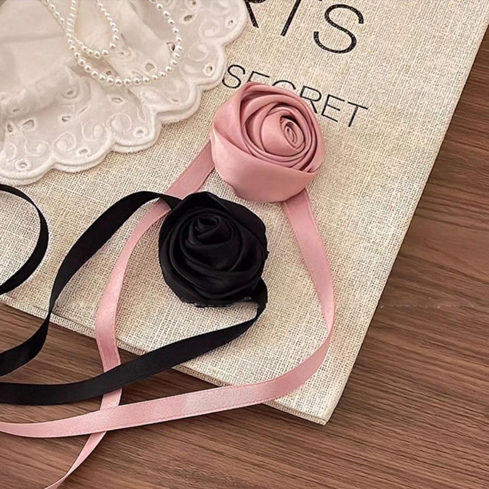 2PCS Multi-function Ribbon Curtain Buckle Elegant Curtain Straps Rose Curtain Tieback  Living Room