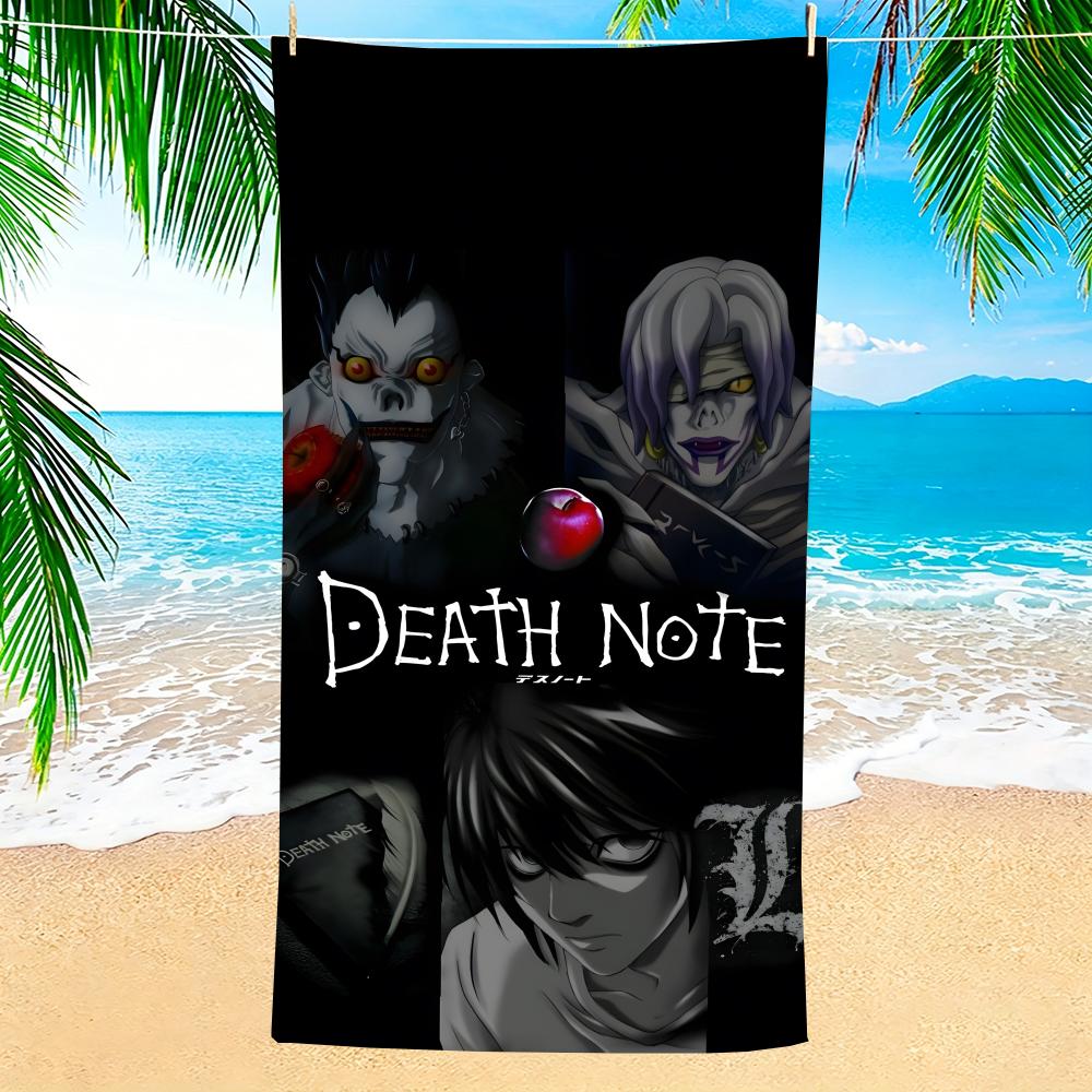 Anime Deathh Notes Towel Towel Soft Pool Gift For Travel Gym Shower Camping Quick Dry Sports Large Beach Towels