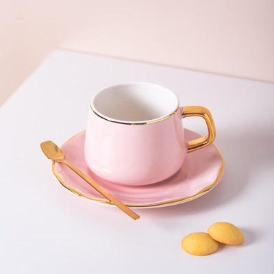 Jingci European Ceramic Coffee & Tea Cup and Saucer Set