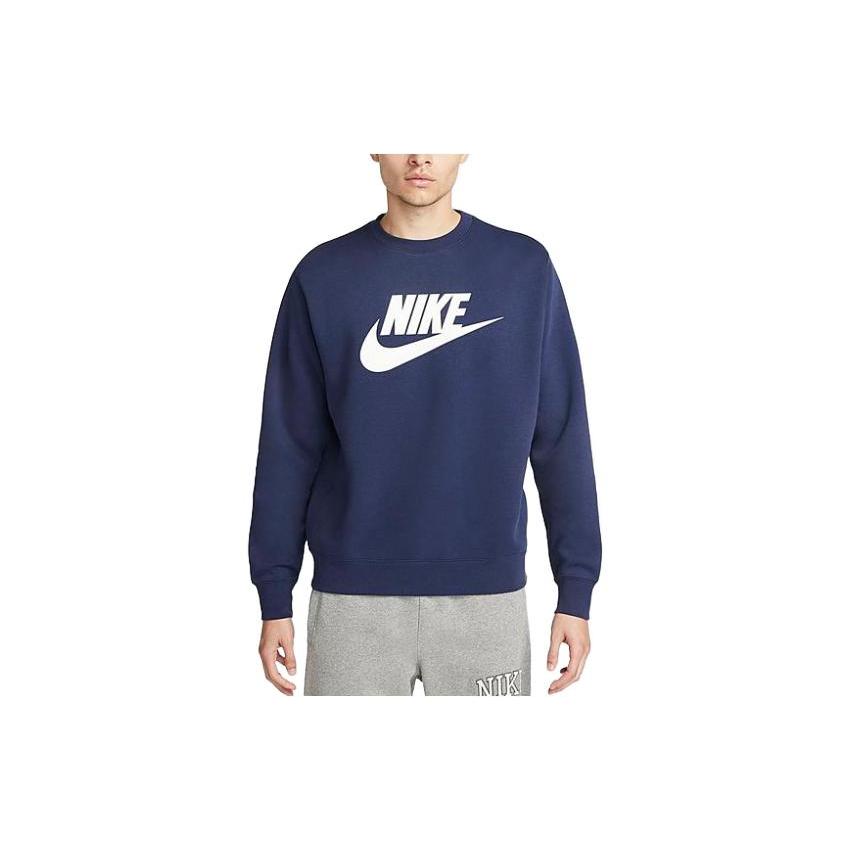 

New Nike Sportswear Club Fleece Men s Graphic Crew DQ4912-410 XL