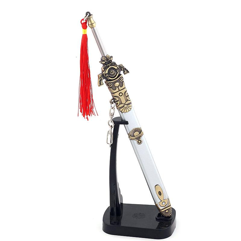 22cm Ancient Classic Sword Full Metal Cold WeaponsModel 1/6 Replica Miniatures Home Ornament Craft Decoration Doll Toy Equipment