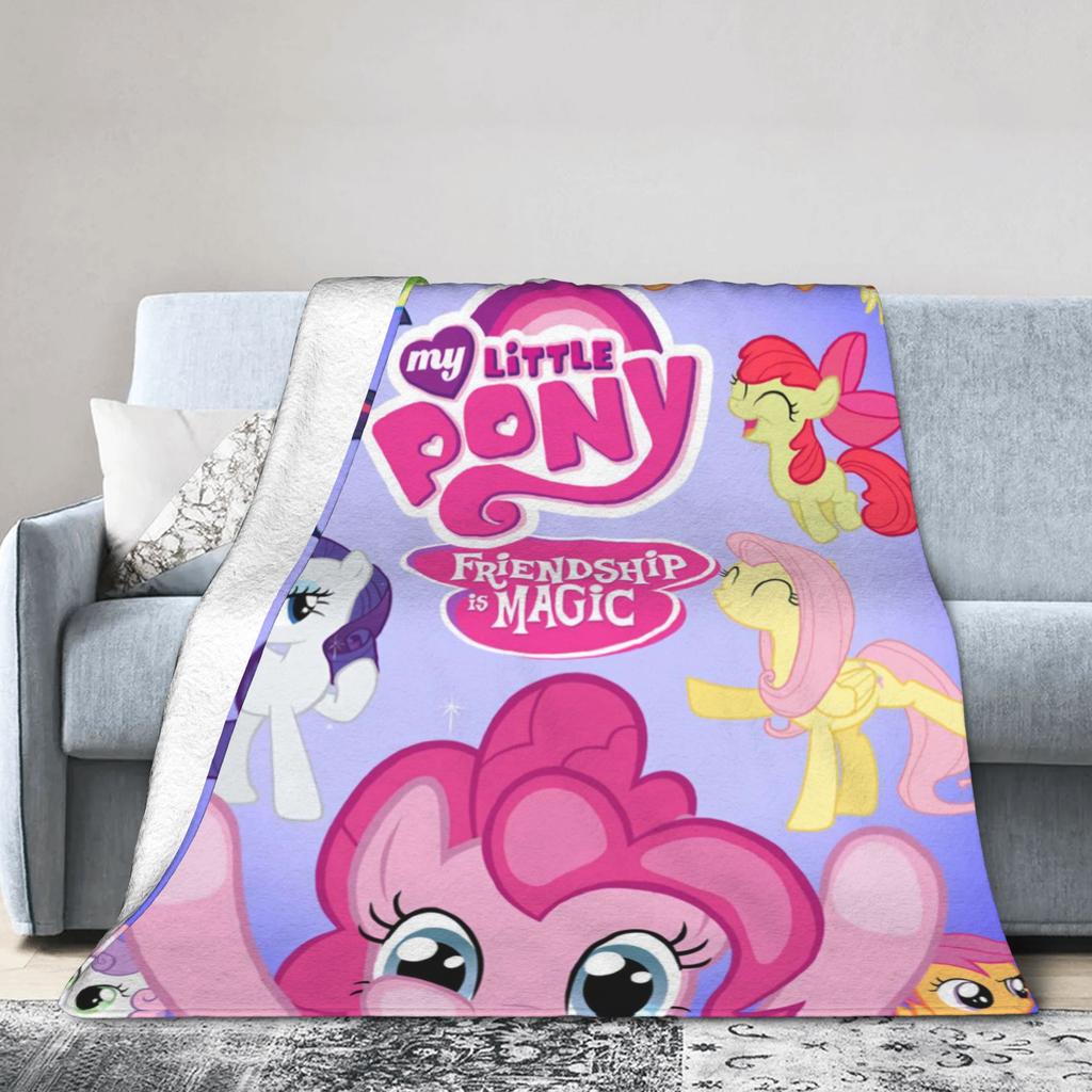 My Little Pony Friendship Is Magic Soft Warm Blanket  Kids Adult Plush Throw Blanket Pattern Home Decor Flannel Sofa Bed Cover