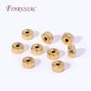 6X4MM 18K Gold Plated Brass Frosted Wheel Spacer Beads Bracelet Beads Separator Beads Jewelry Making DIY Findings Accessories