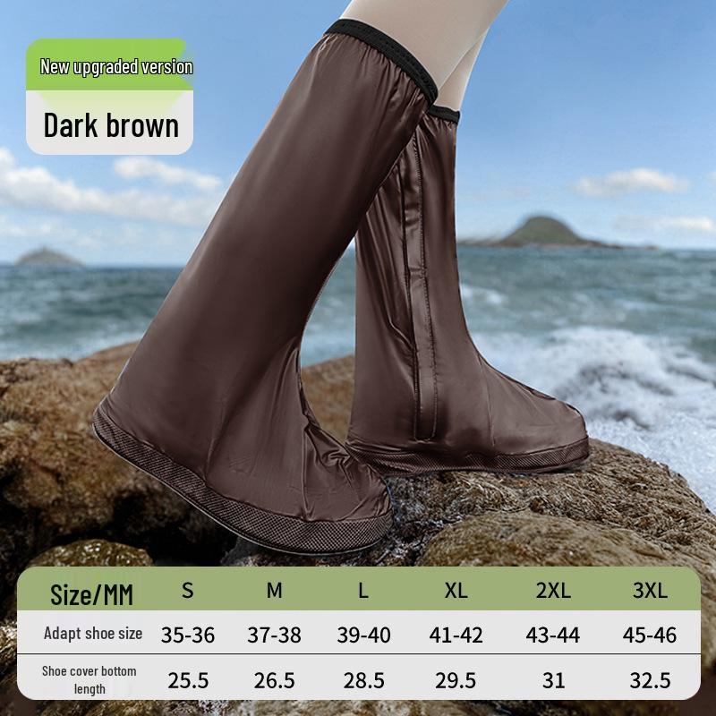 Huse de încălțăminte din PVC, impermeabile și antiderapante, pentru toate anotimpurile, pentru bărbați și femei - îngroșate, durabile și ideale pentru ciclism