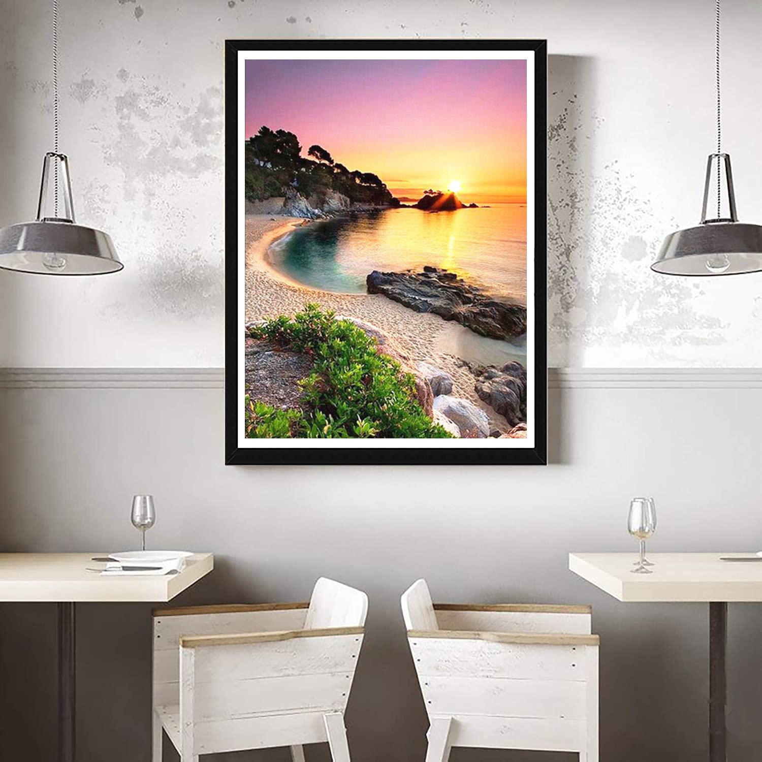 

5D DIY Алмазная картина Теплый залив Набор для вышивки крестом Мозаика Алмазная вышивка Роза Полный круглый/квадратный дрель Украшение дома Round 30x40cm