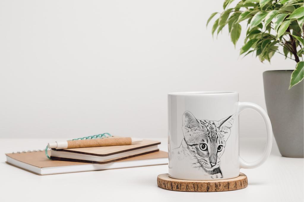 Savannah – Cup with a cat, cute cup with graphics | Art-Dog