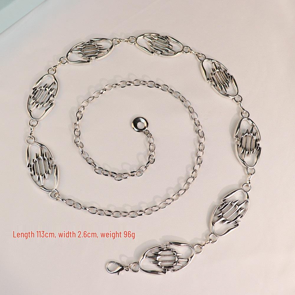 Damen Ethno-Stil Schmetterling Taillenkette: Modischer Metallgürtel für Rock oder Kleid