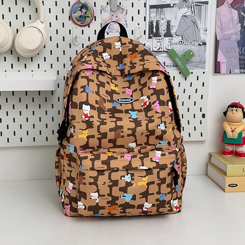

Floral Dachshund Schoolbag Japanese Style Schoolbag for Junior and Senior High School Students Gentle Female College Student Backpack Backpack .