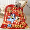Pizza Party Pals Customize Your Name Blanket Multi-purpose Customizable Blanket Warmthful Decor Versatile for Seaside Home Decor Nap Bed
