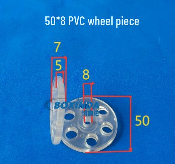 50 OD PVC Soft Rubber Press-Fit Wheels: Acid & Alkali Resistant, Glass Washer & Circuit Board Equipment Rollers