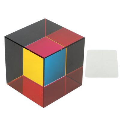 Color Cube Optical 6 Sides Cube Optical Cube Prism for Tabletop Ornaments Educational Toys Physics