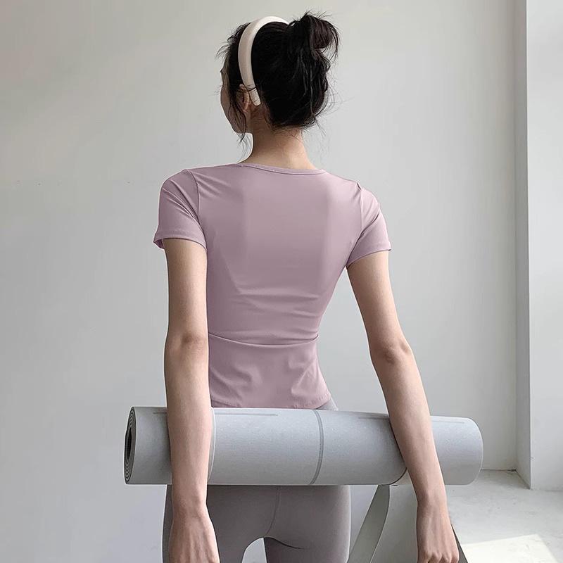 Women's Quick-Dry Short Sleeve Sports T-Shirt for Gym, Pilates, Yoga, and Running