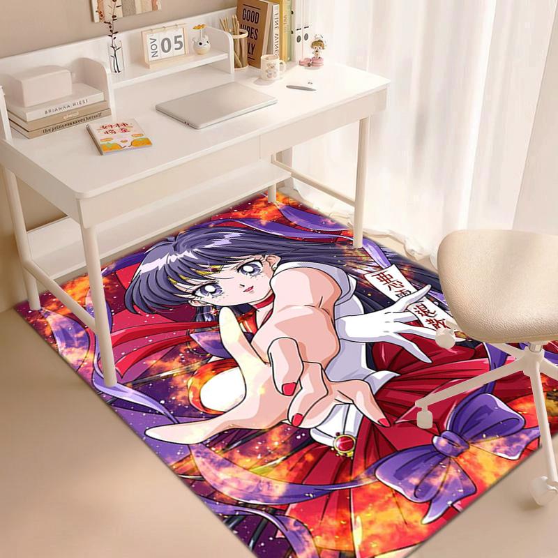 Cute cartoon theme Sailor Moon Tsukino Usagi cartoon rug Multifunctional household anti-slip decorative door mat, outdoor floor mat, and carpet Y14