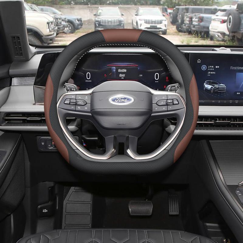 Чехол на руль 2025 Ford Edge L: Нескользящий, Без запаха, Без шитья, Внутреннее обновление Default