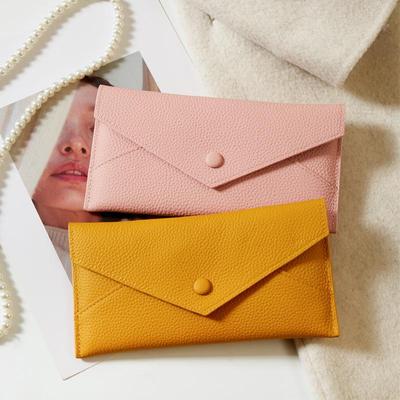 Genuine Leather Women's Thin Envelope Clutch & Phone Holder