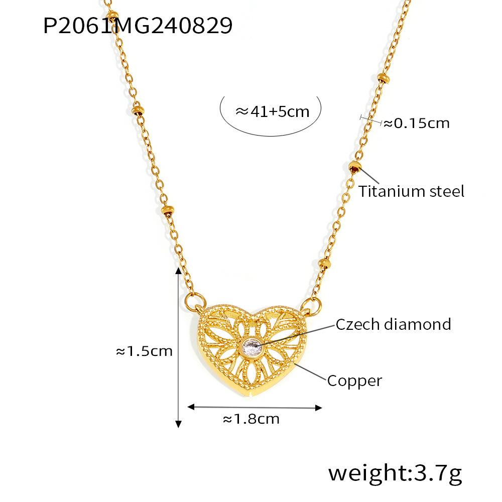 Double Heart Layered Retro Necklace in Eco-friendly Copper