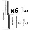 Heavy-Duty Cross-Bar Fence Repair Kit with Metal Reinforcement and Ground Anchors