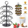 Rotating Coffee Capsule Holder Metal Coffee Pod Display Storage Rack 36 Cup Capacity for K-CUP for Dolce Gusto Coffee Lover