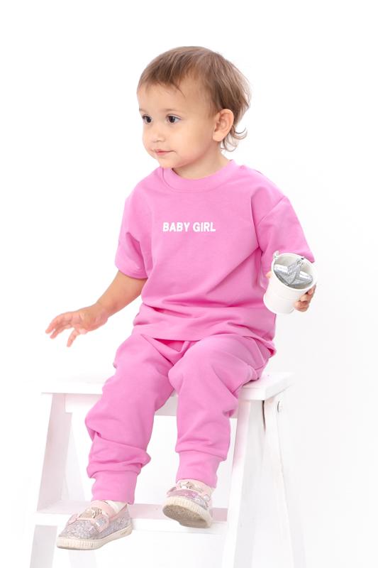 Infant Girls’ Set – Soft T-Shirt & Elastic Waist Pants, Summer , 5074-057-33-5 HC