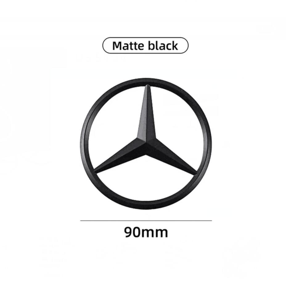 

GLC GLB 90 мм ABS Хром Черный Логотип Знак Mercedes Задняя Звезда Для Mercedes Benz W203 W206 W212 X253 W167 W166 W247 C E GLA 90MM матовый черный