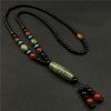 Agates Pendant Sweater Chain Girl Necklace Fashion Jewelry Men Necklace Ethnic Style Necklace