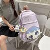 New Korean Version Cartoon Backpack Female Burden Reduction Junior High School College Student Schoolbag Casual Cute Girl Style Backpack