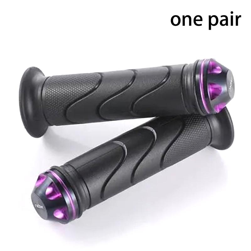 Motorcycle CNC Alloy Handlebar End Caps Universal Rubber Handlebar Trim Anti-Vibration Plugs Various Colors