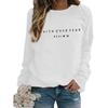 Women's Crew Neck Long Sleeve Loose Fit Sweatshirt Casual Letter Graphic Pullover