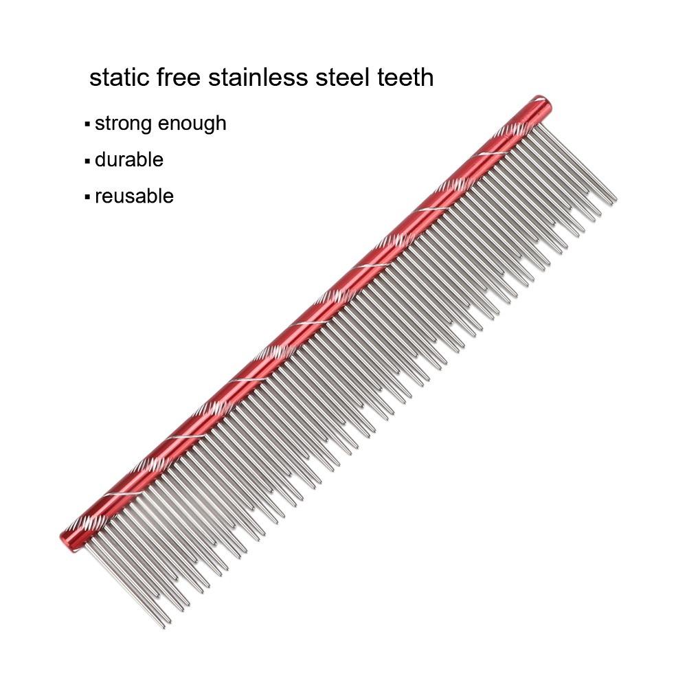 Dual Length Pins Double Teeth Pet Comb Matted Hair Cat Brush Ragdoll British Shorthair