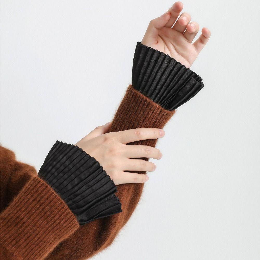 Detachable Fake Flared Sleeves Sweater Horn Hand Wrist Cuffs  Clothing Decoration