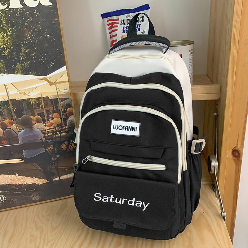 

School bag Elementary school girl College student Junior high school student High school student boy backpack Alphabet backpack