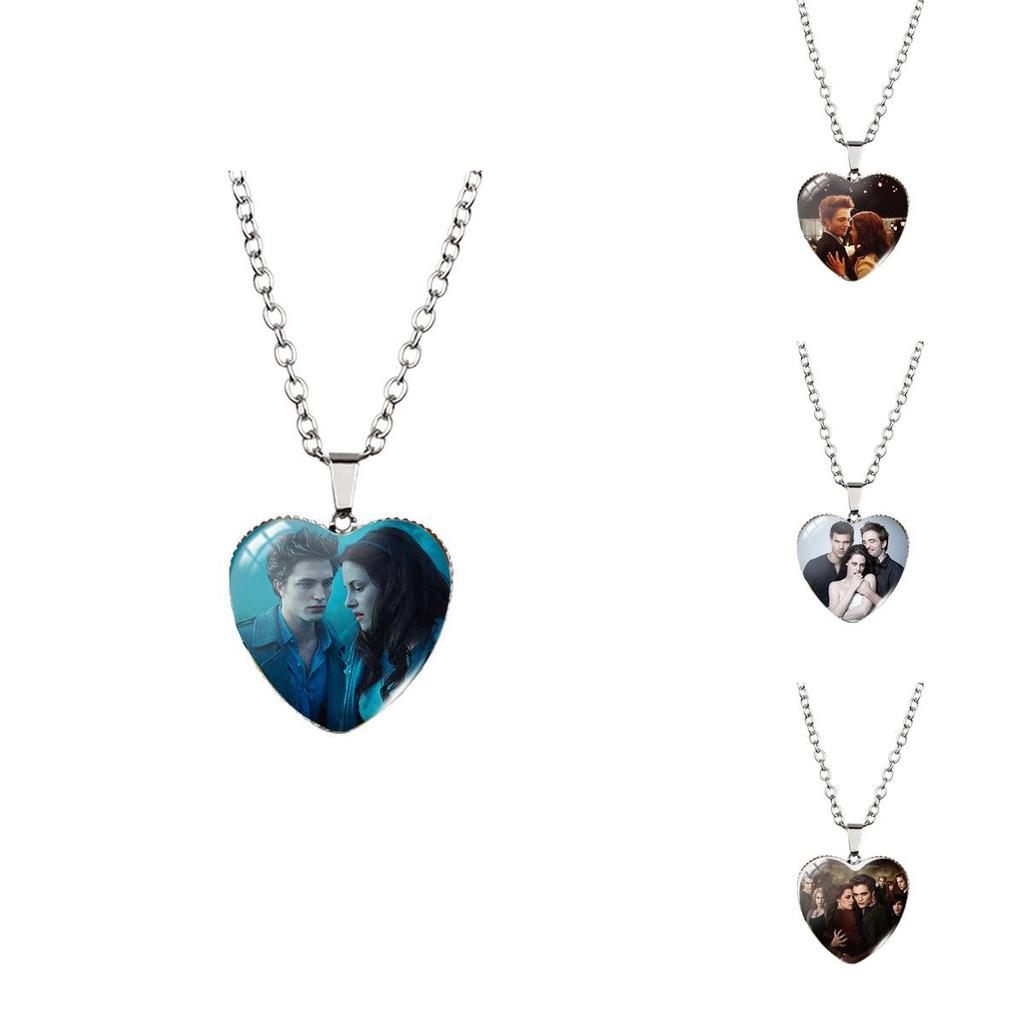 Stunning 2023 Twilight Saga Theme Heart Pendant Necklace With Unique Gemstone Design