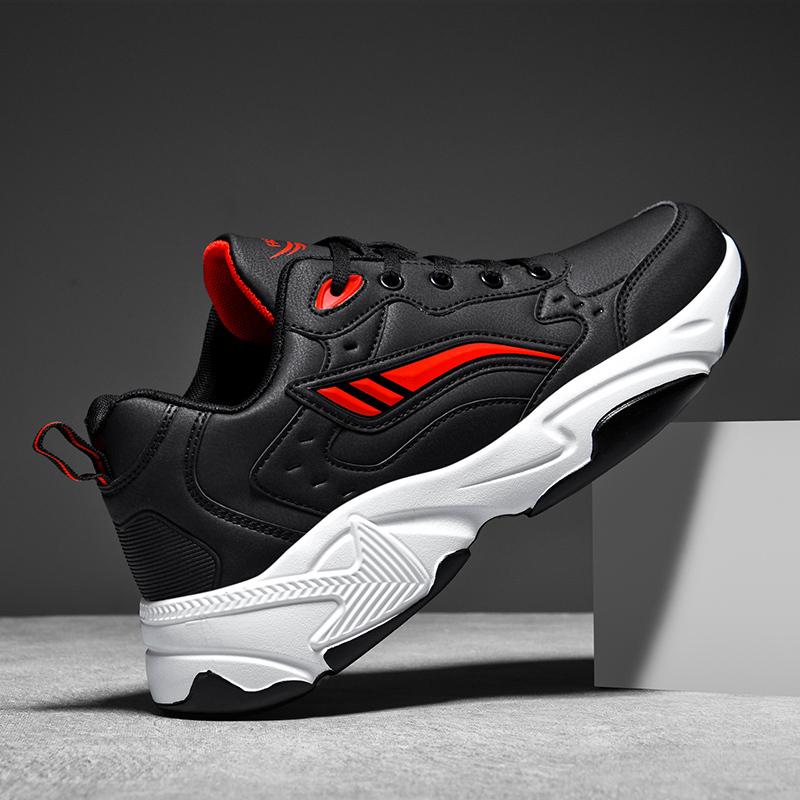 PU Leather Sneakers Men Casual Shoes Sports Boys Pure Black Plus Big Size 47 48 49 Tenis Masculino Zapatillas Deportivas Hombre