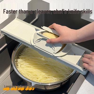 Safe Potato Shredder & Vegetable Cutter – Multifunctional Household Slicer & Grater
